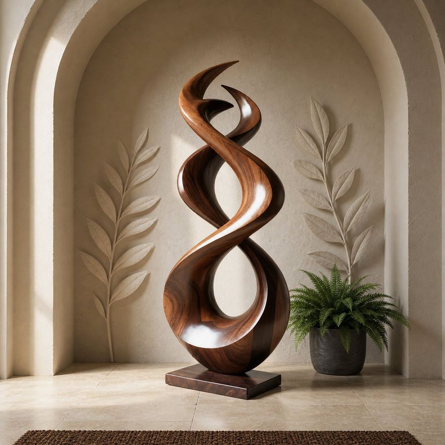 Rustic Abstract Sculpture For Outdoor Garden