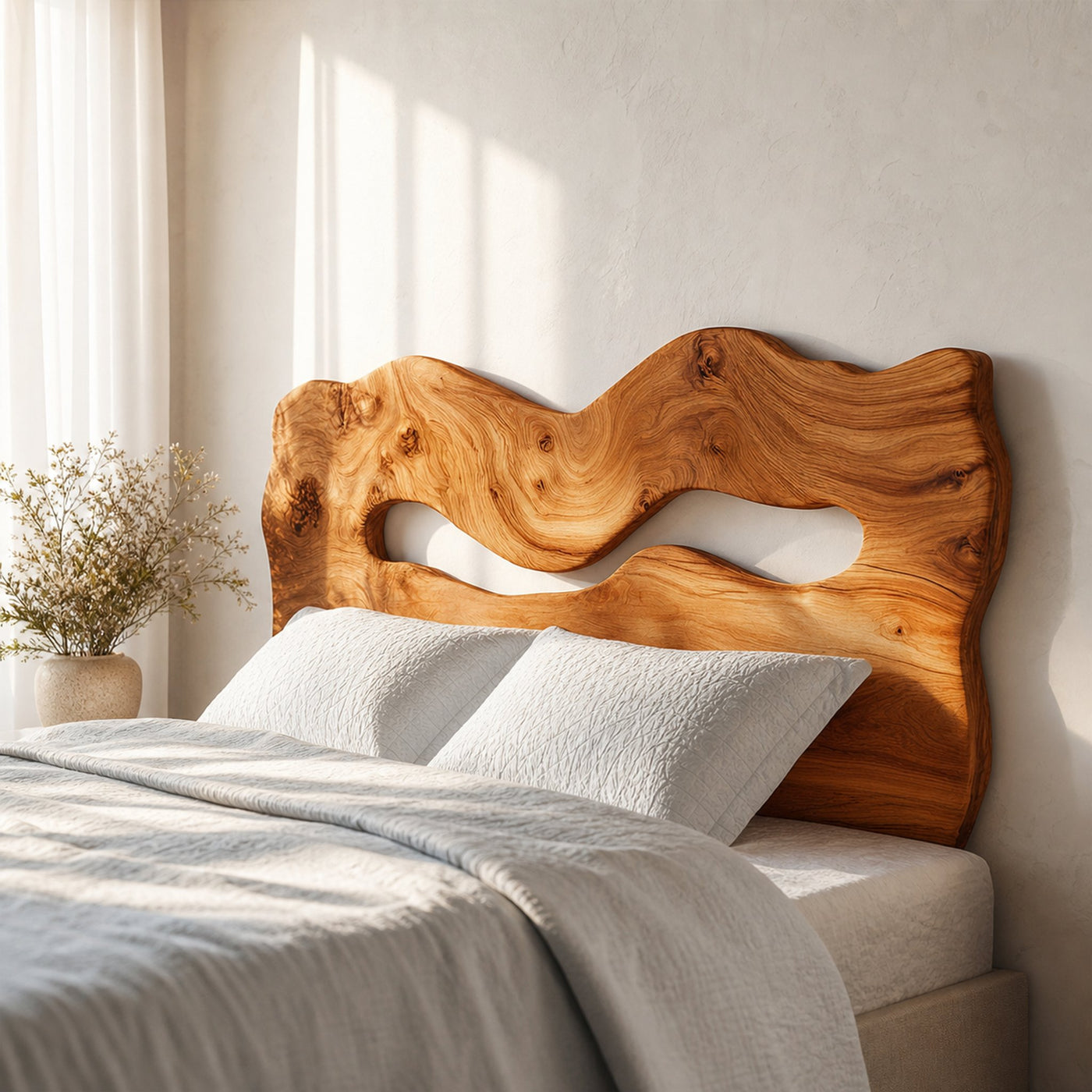 Rustic Accent Headboard For Bedroom And Resting Space