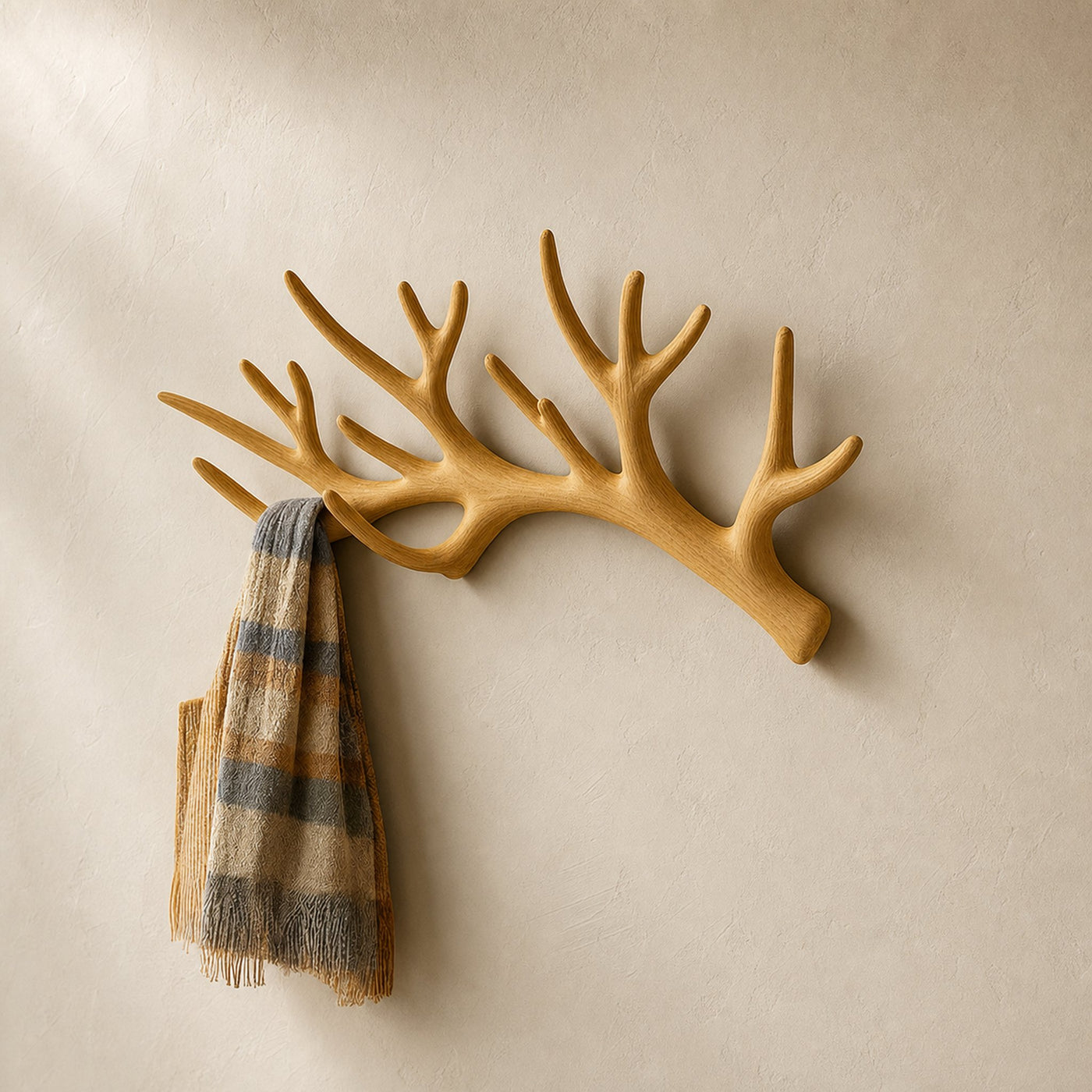 Rustic Antler Wall Rack Farmhouse Decor