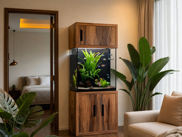 Rustic Aquarium Cabinet For Living Room Corner