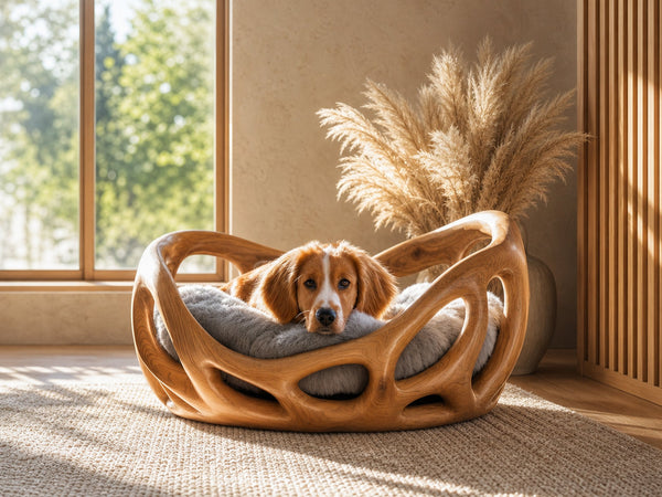 Rustic Artistic Pet Bed For Living Room Or Living Space