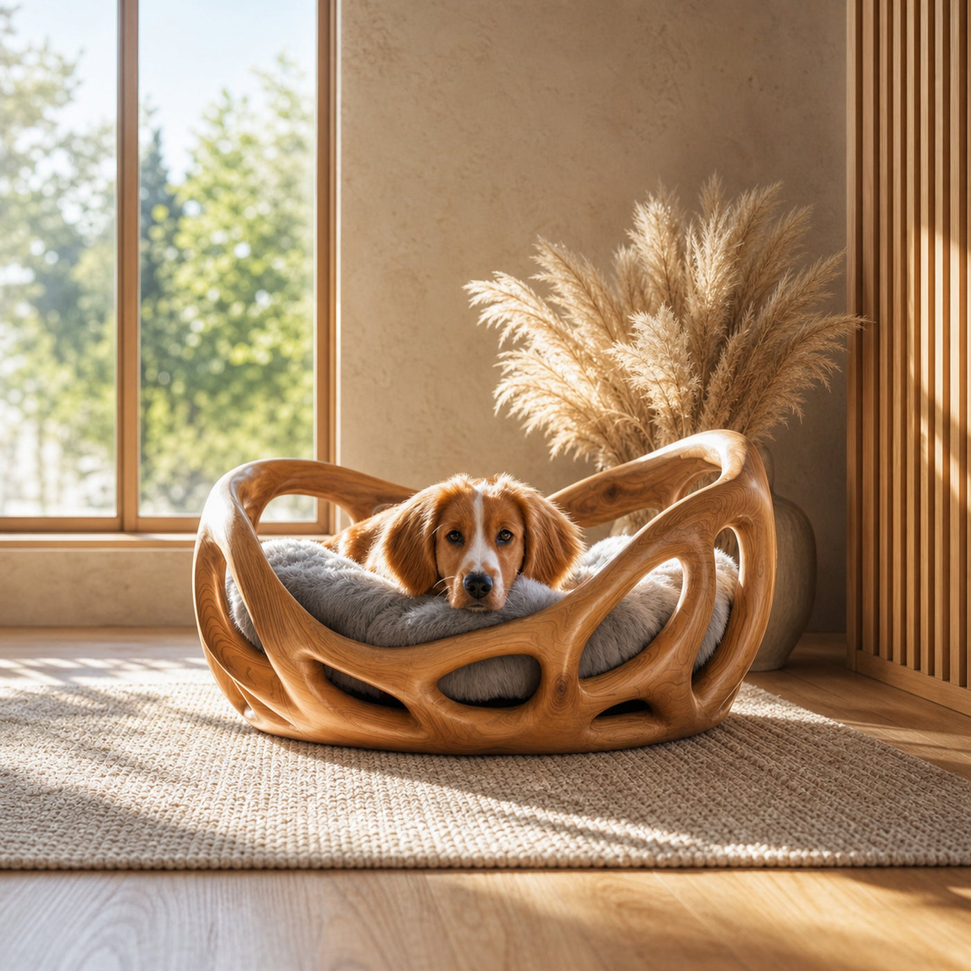 Rustic Artistic Pet Bed For Living Room Or Living Space