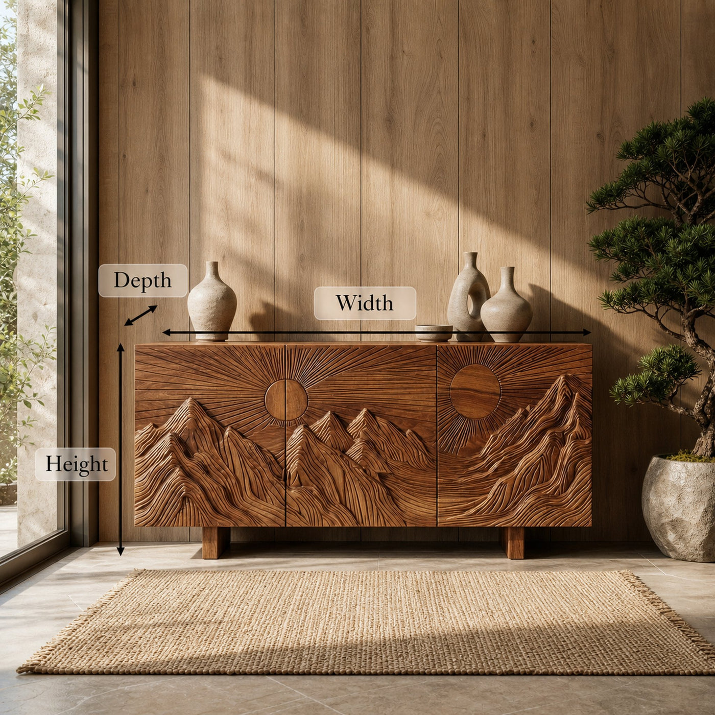 Rustic Artistic Storage Cabinet For Living Room And Apartment - product view 7