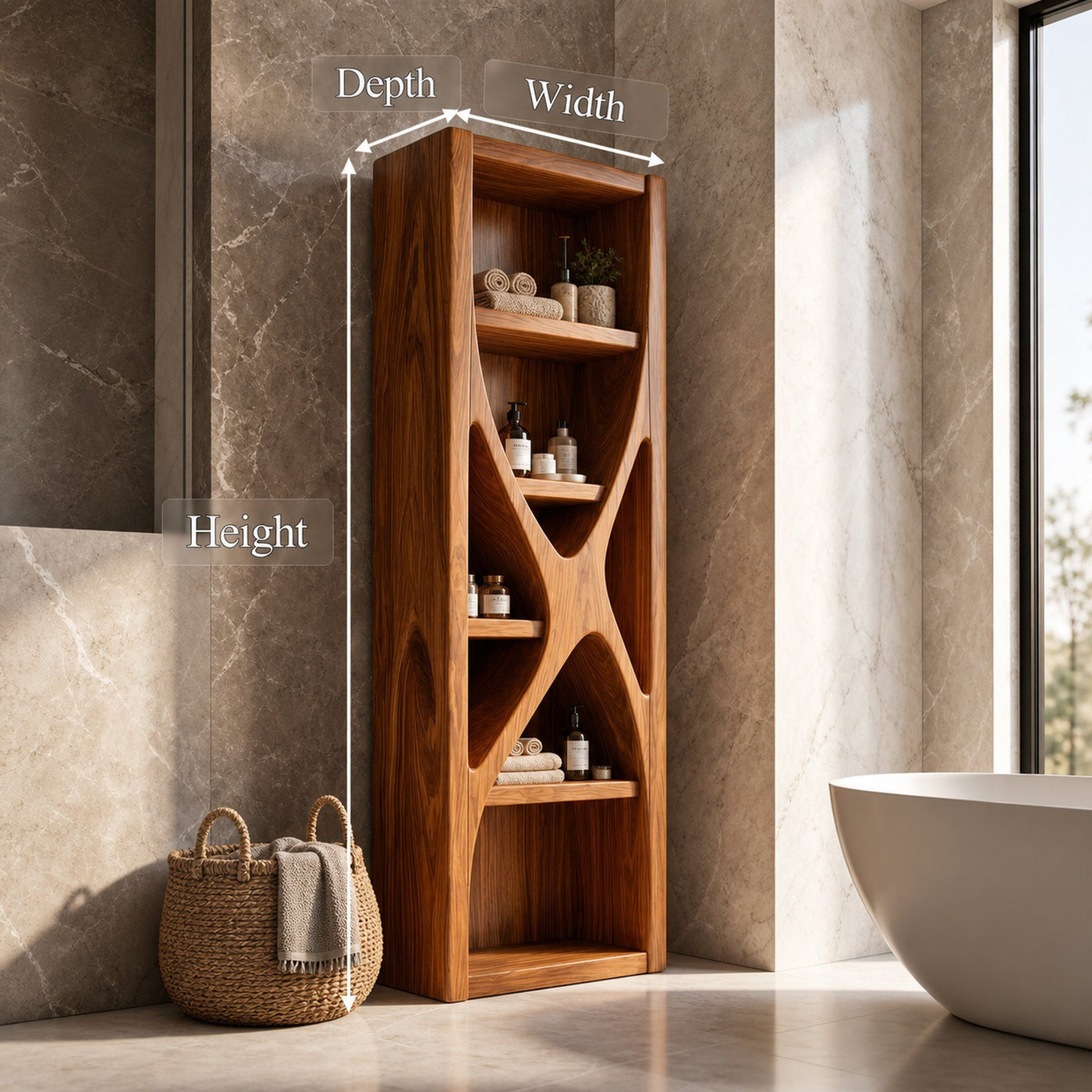 Rustic Bathroom Cabinet With Natural Branch Structure For Bathroom - product view 8