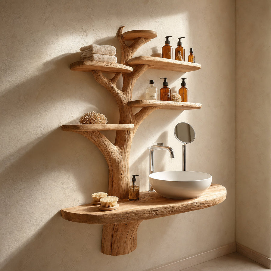 Rustic Branch Shape Vanity Bathroom Or Spa Room