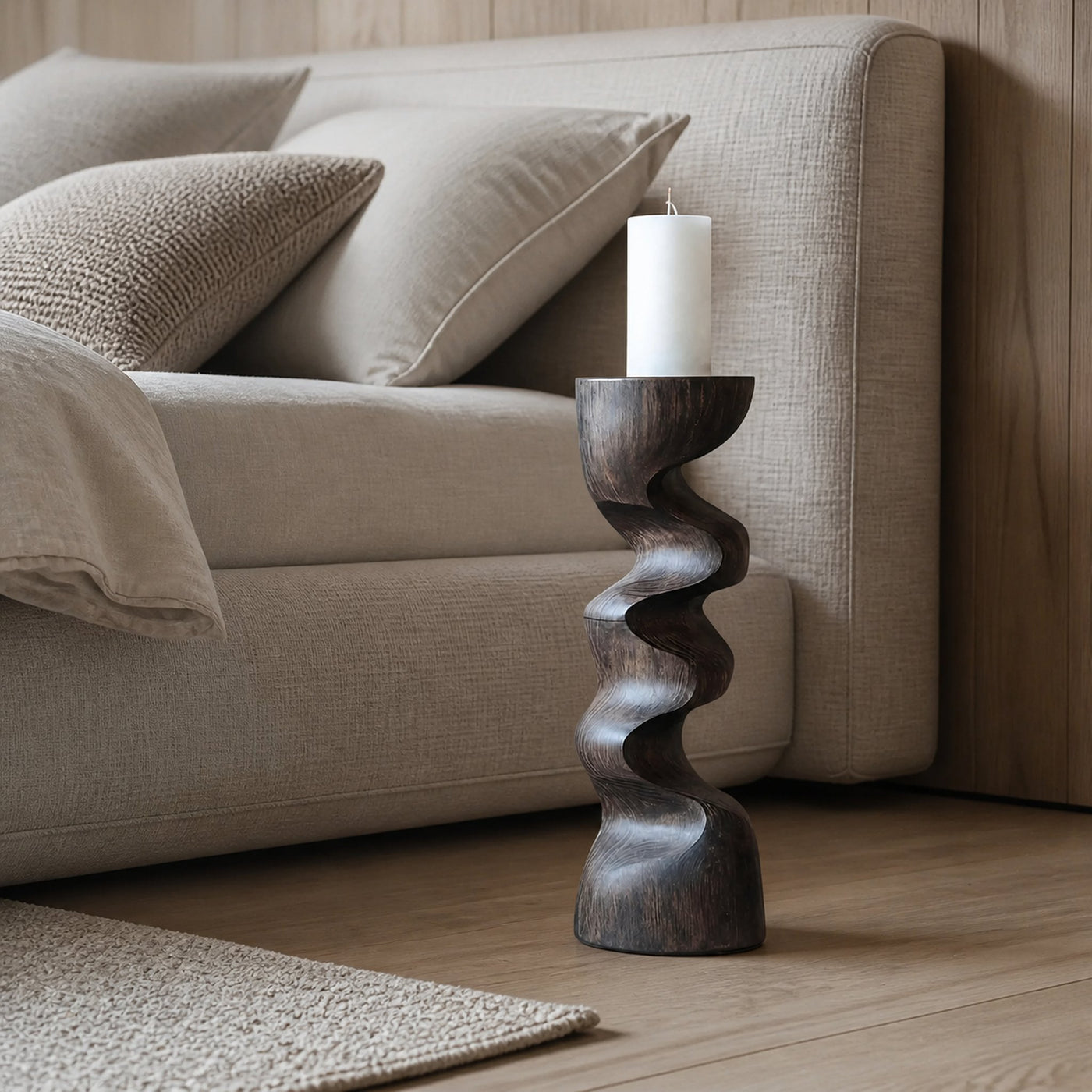 Rustic Candle Stick For Bedroom Cozy Ambience Styling - product view 7
