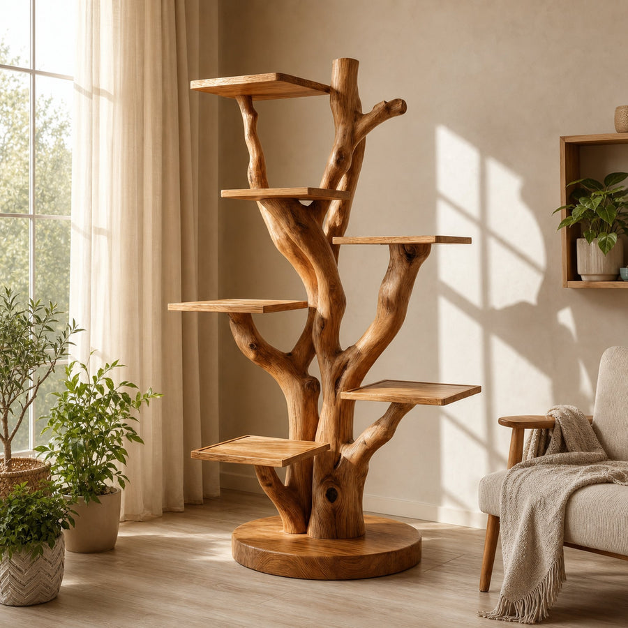 Rustic Cat Climbing Tree For Living Room Or Pet Space