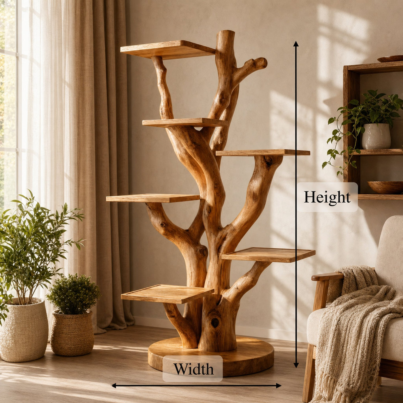 Rustic Cat Climbing Tree For Living Room Or Pet Space - product view 6
