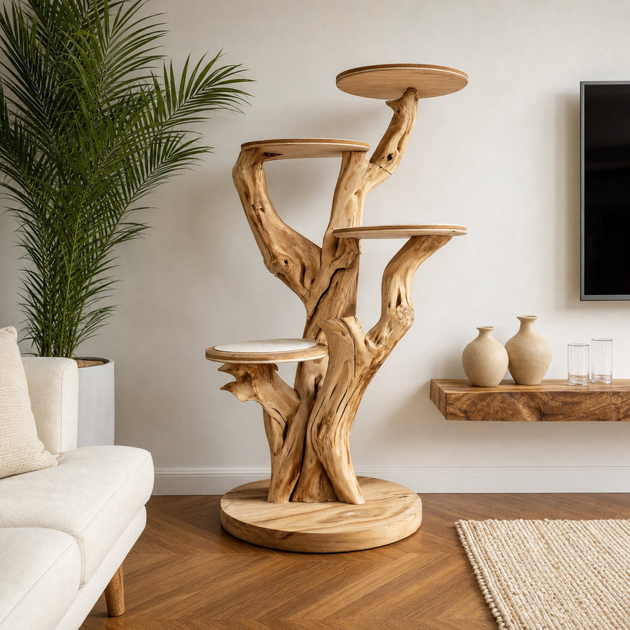 Rustic Cat Standing Tree Living Room Or Pet Space