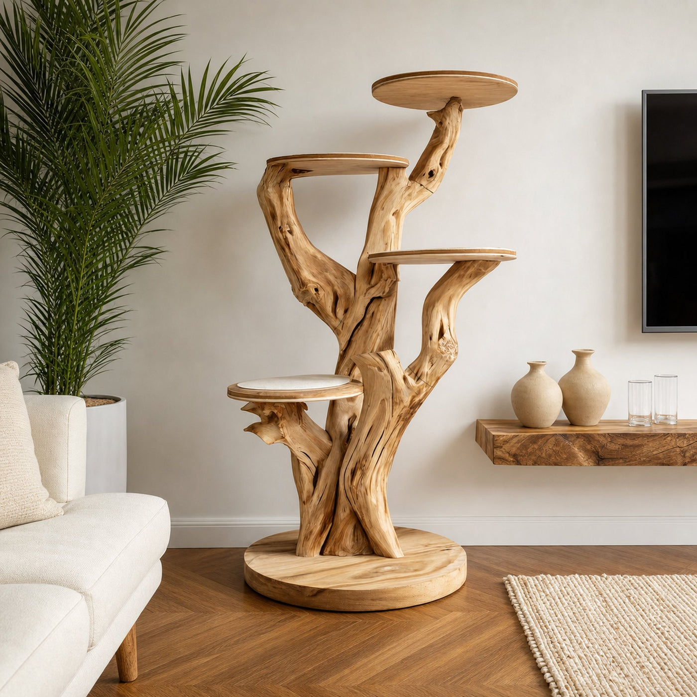 Rustic Cat Standing Tree Living Room Or Pet Space