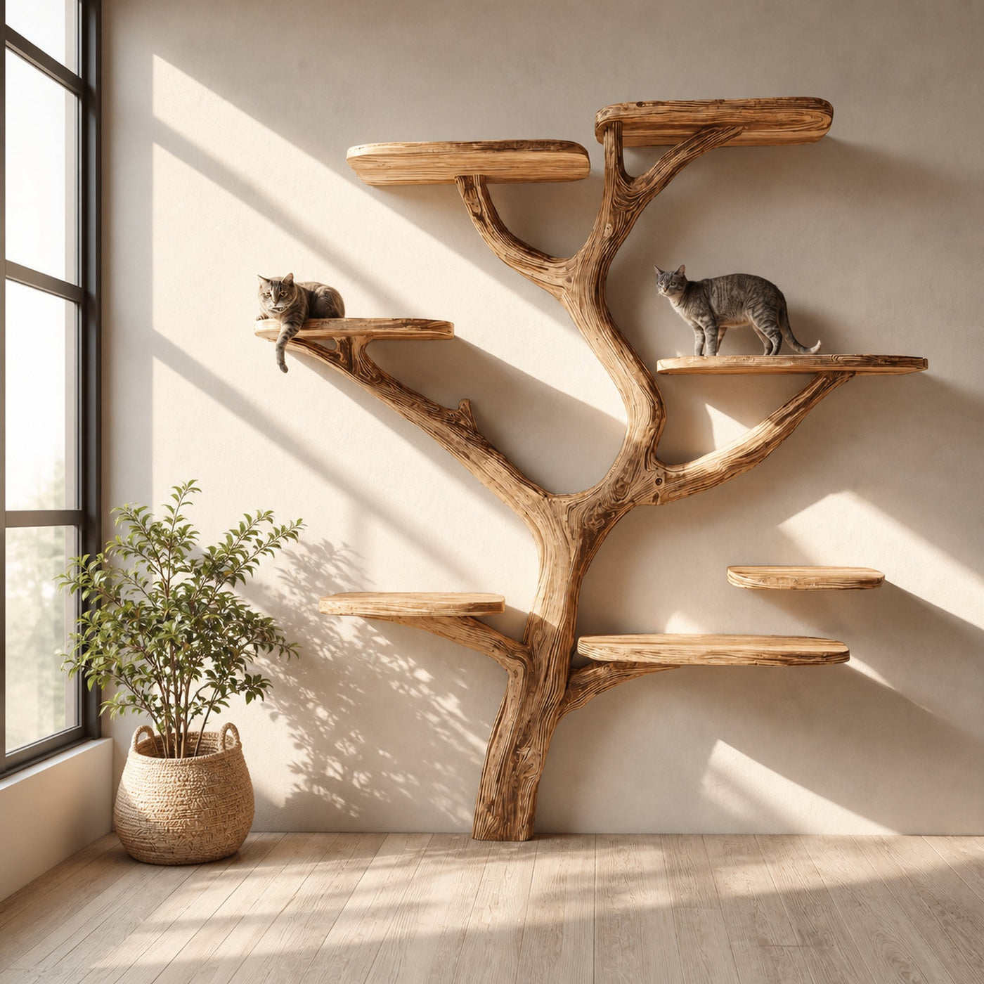 Rustic Cat Tree Perch Living Room Pet Friendly Decor