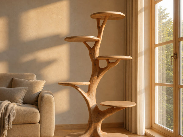 Rustic Cat Tree Stand Living Room Pet Furniture