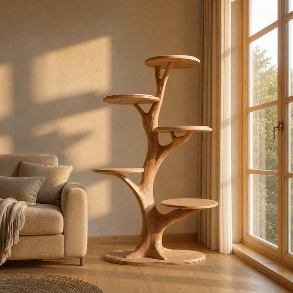 Rustic Cat Tree Stand Living Room Pet Furniture