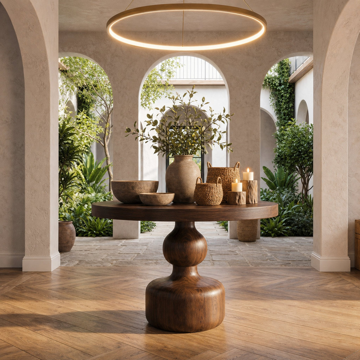 Rustic Center Hall Table For Entryway And Hallway - product view 7
