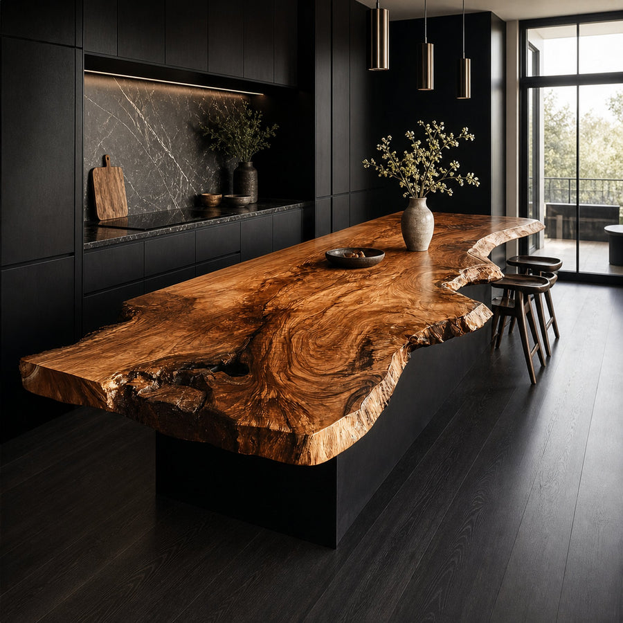 Rustic Contemporary Kitchen Island Kitchen Or Breakfast Area