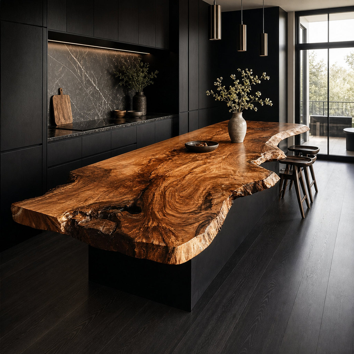 Rustic Contemporary Kitchen Island Kitchen Or Breakfast Area
