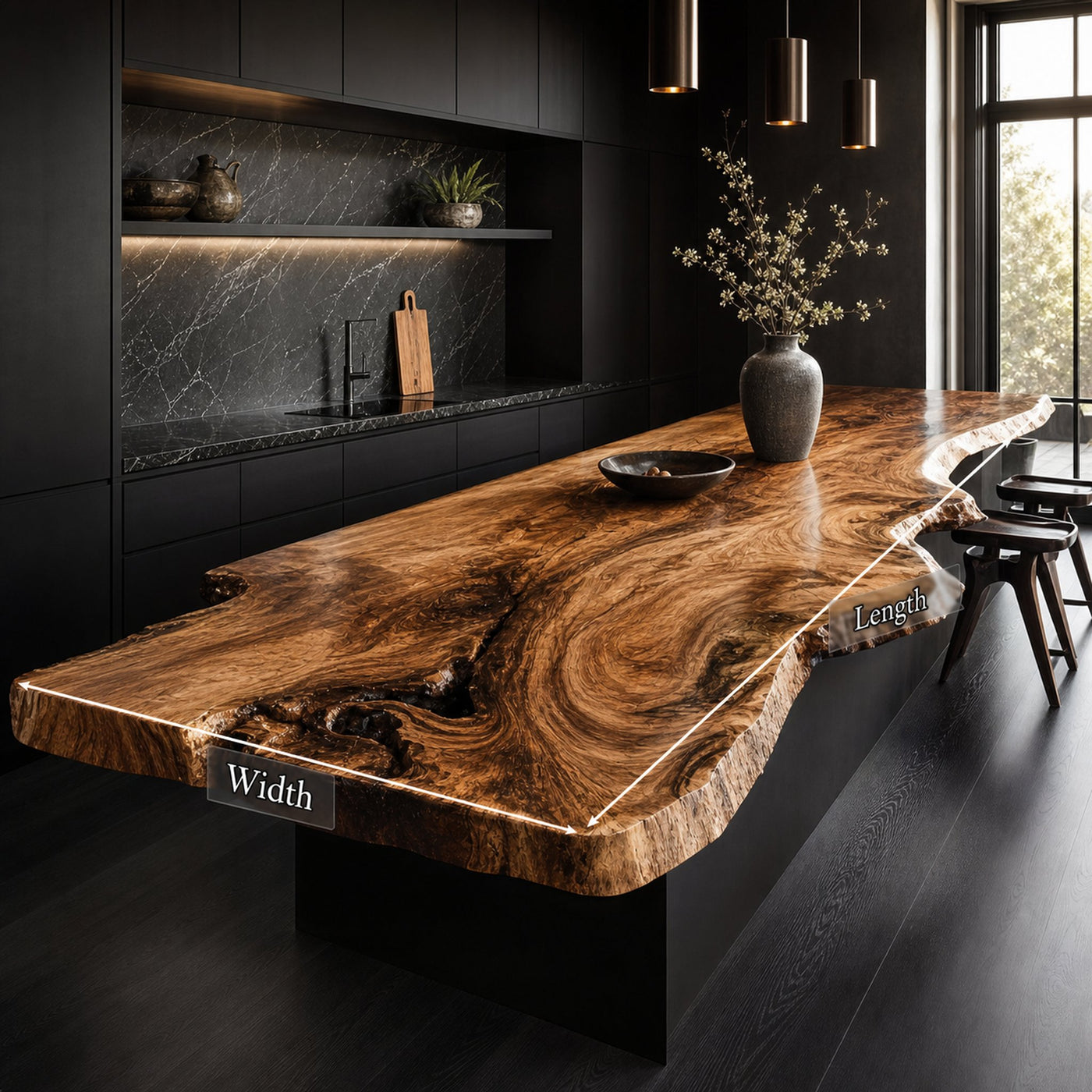 Rustic Contemporary Kitchen Island Kitchen Or Breakfast Area - product view 6