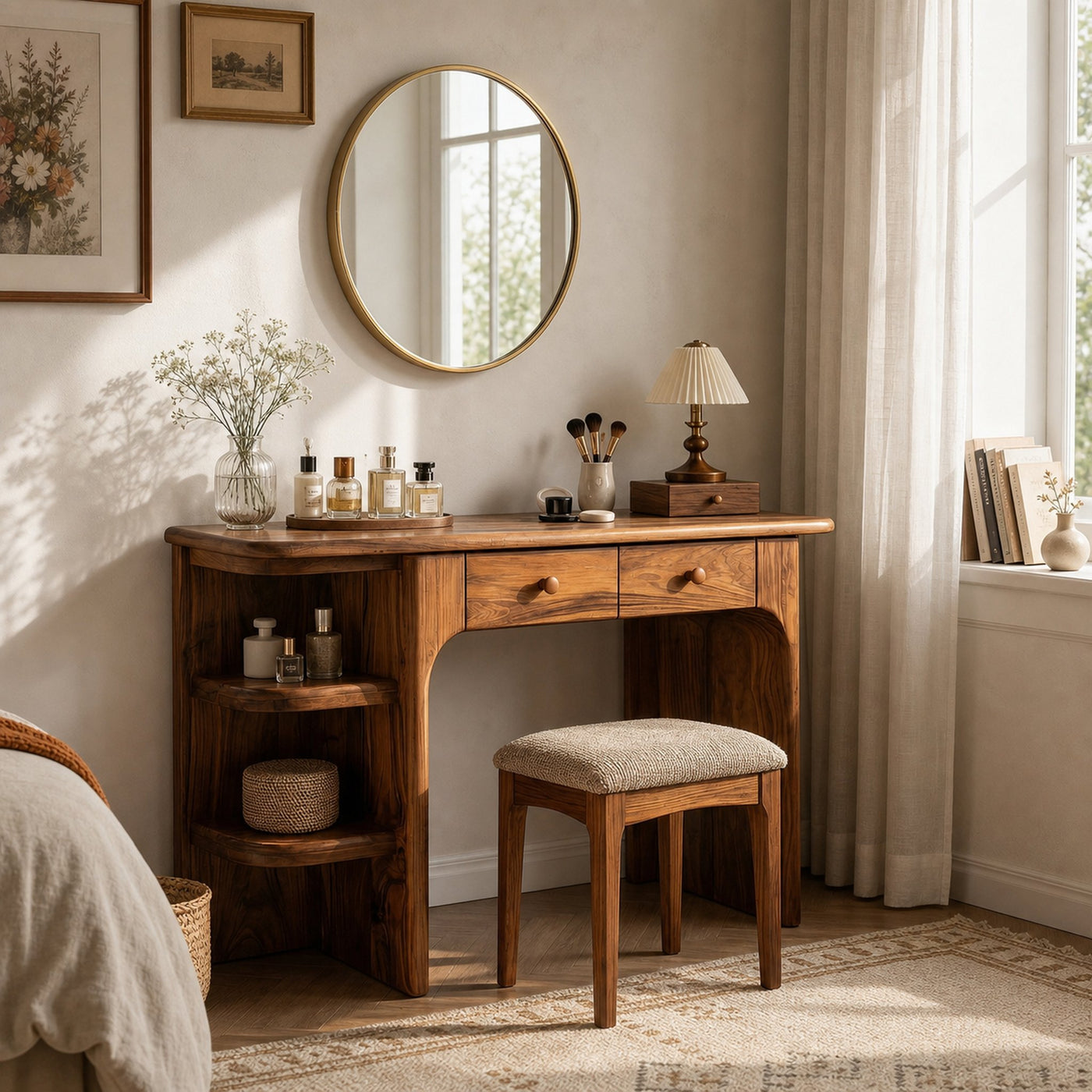 Rustic Dressing Table Personal Beauty Space Makeup Area - product view 6