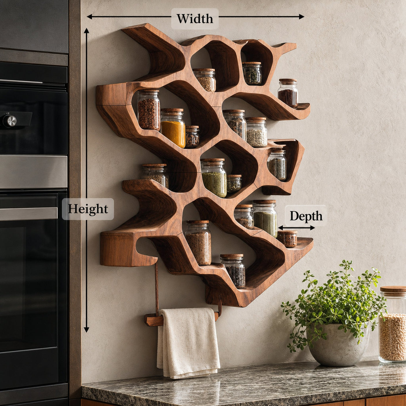 Rustic Entryway Design With Handcrafted Spice Cabinet - product view 8