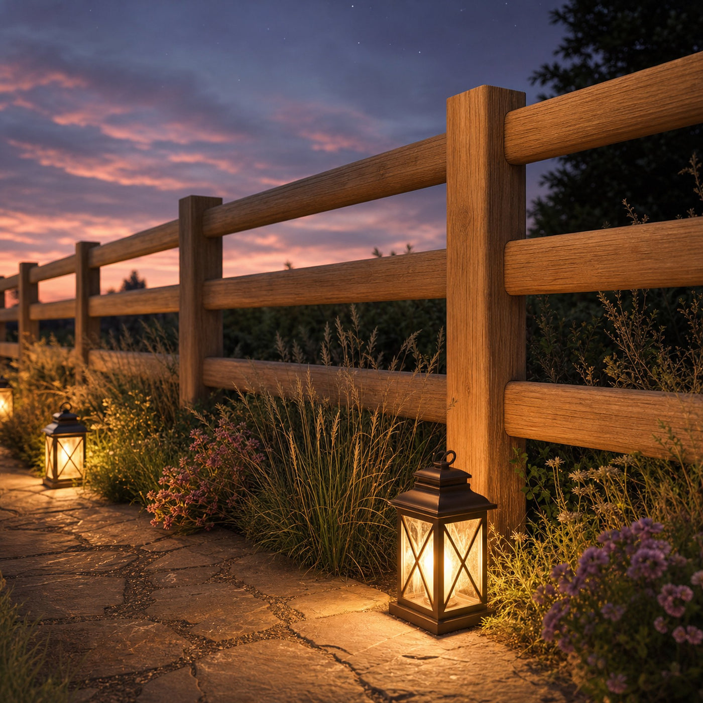 Rustic Farmhouse Fence Decor For Garden And Walkway