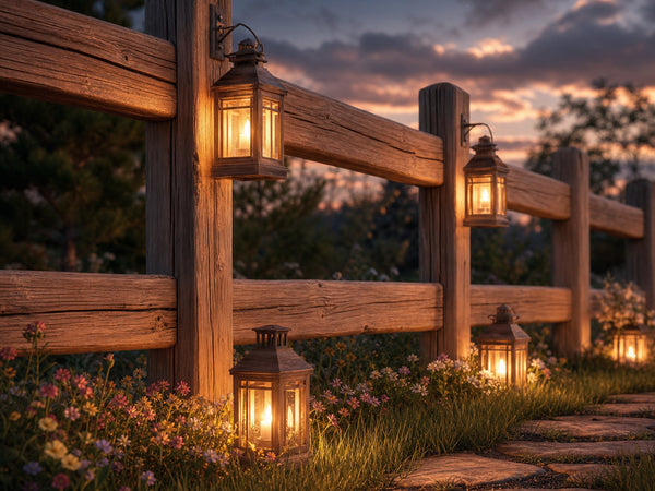 Rustic Farmhouse Fence For Garden And Outdoor Path