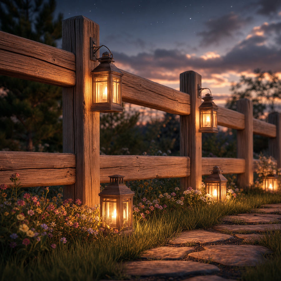 Rustic Farmhouse Fence For Garden And Outdoor Path