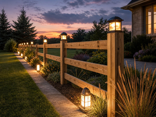Rustic Farmhouse Fence For Garden And Walkway Decor