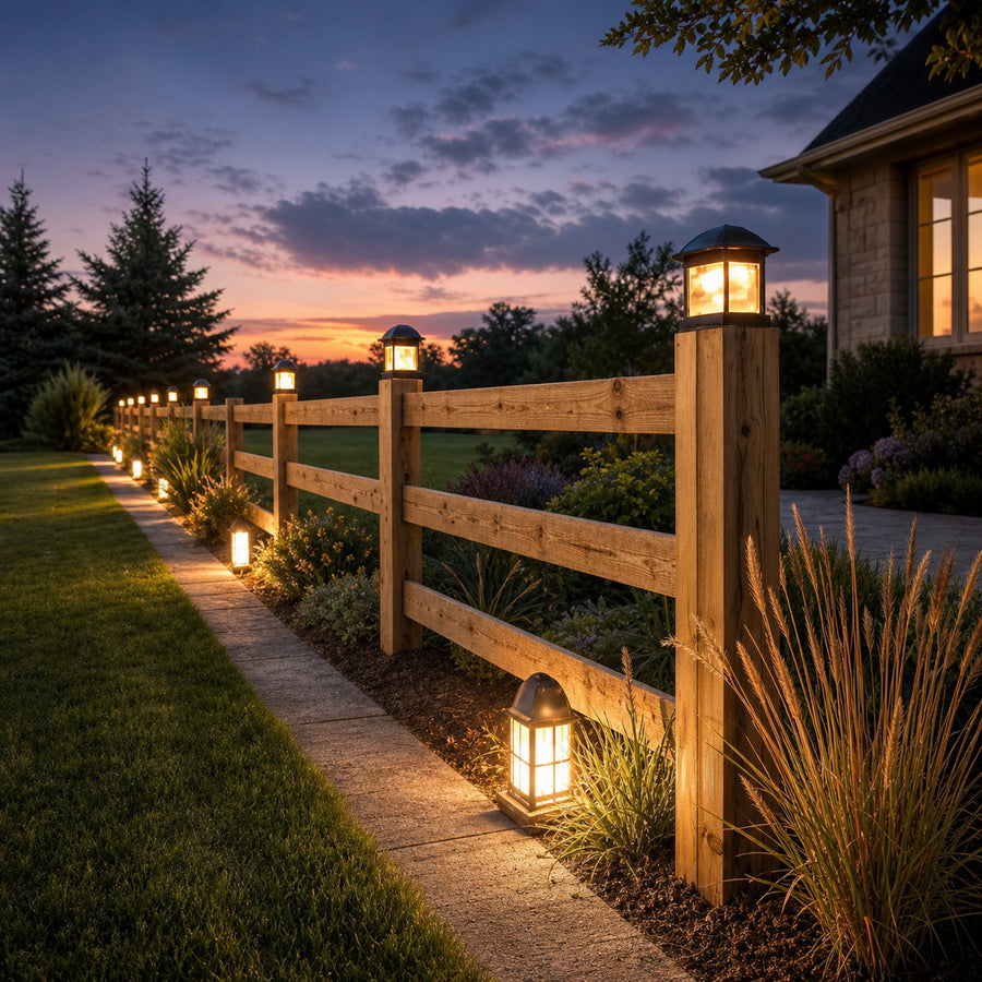Rustic Farmhouse Fence For Garden And Walkway Decor