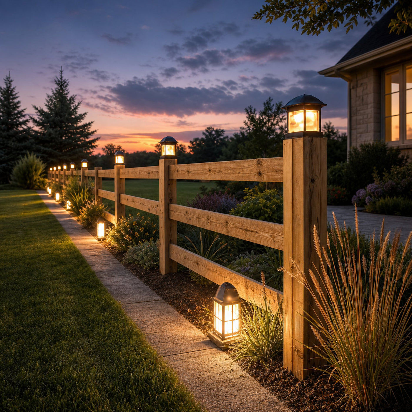 Rustic Farmhouse Fence For Garden And Walkway Decor