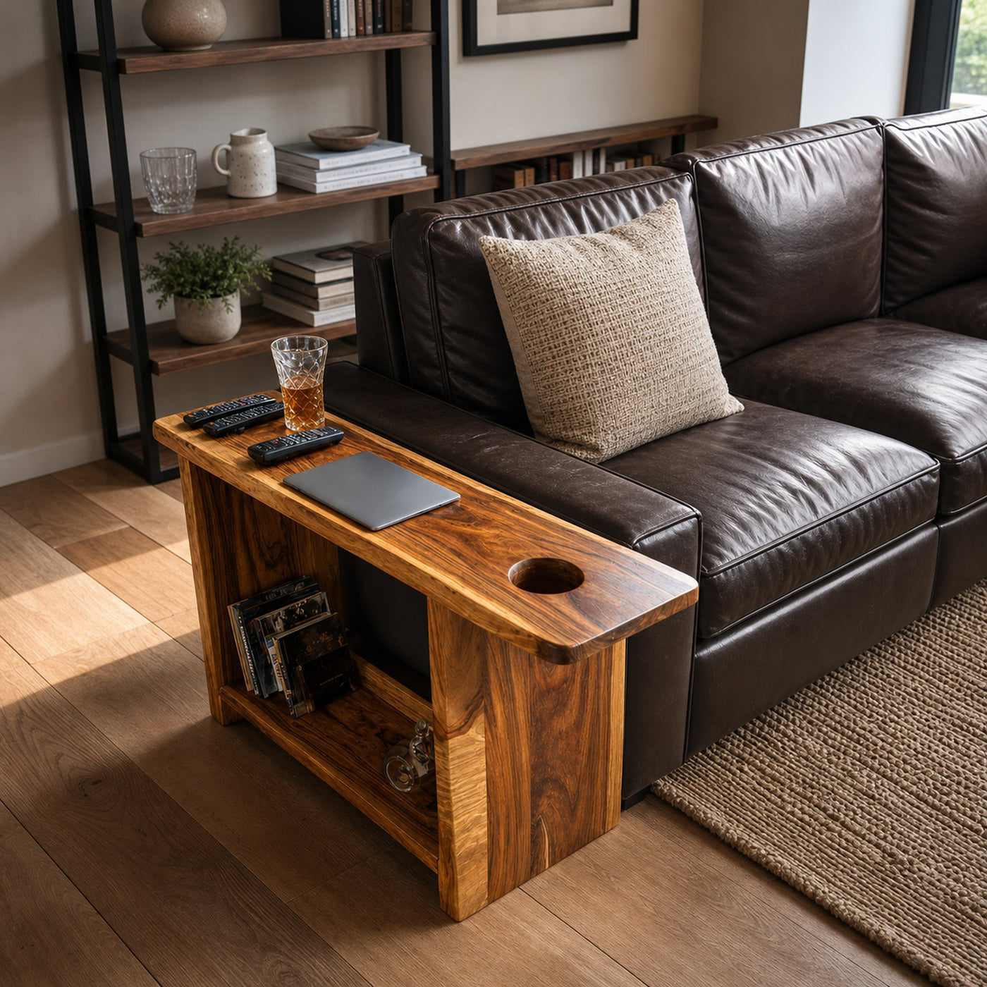 Rustic Farmhouse Side Table For Cozy Living Space - product view 6