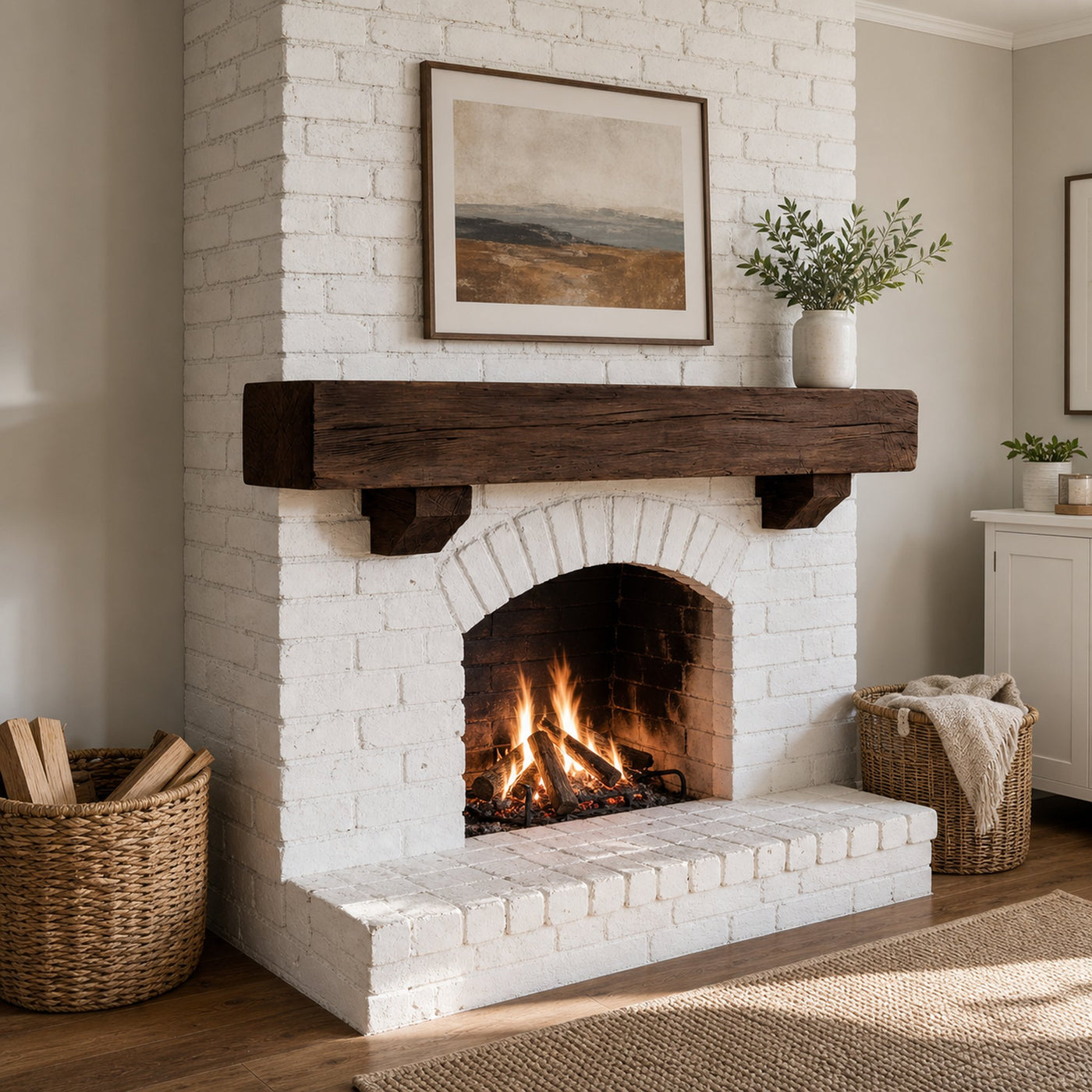 Rustic Fireplace Mantel Beam For Living Room - product view 7