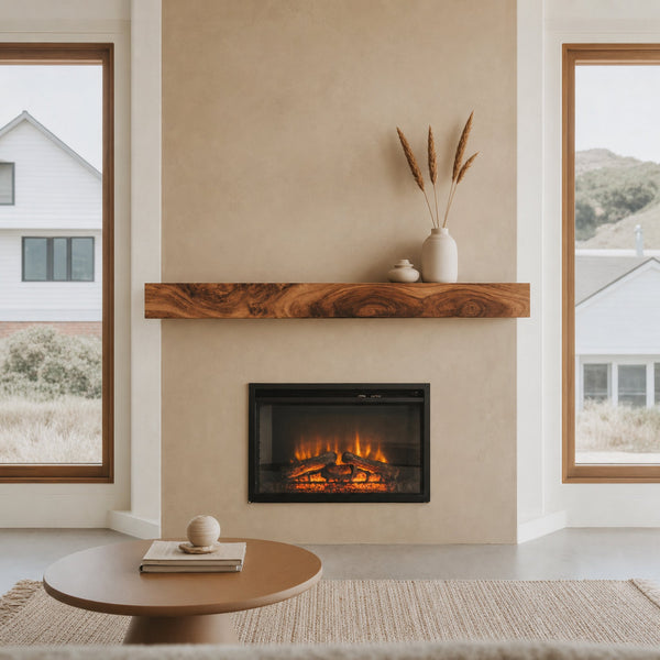 Rustic Floating Mantel Shelf For Fireplace Living Room Wall