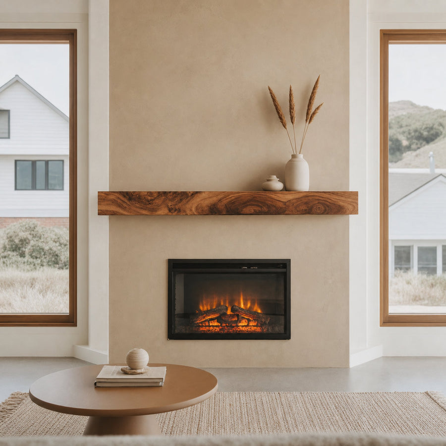Rustic Floating Mantel Shelf For Fireplace Living Room Wall
