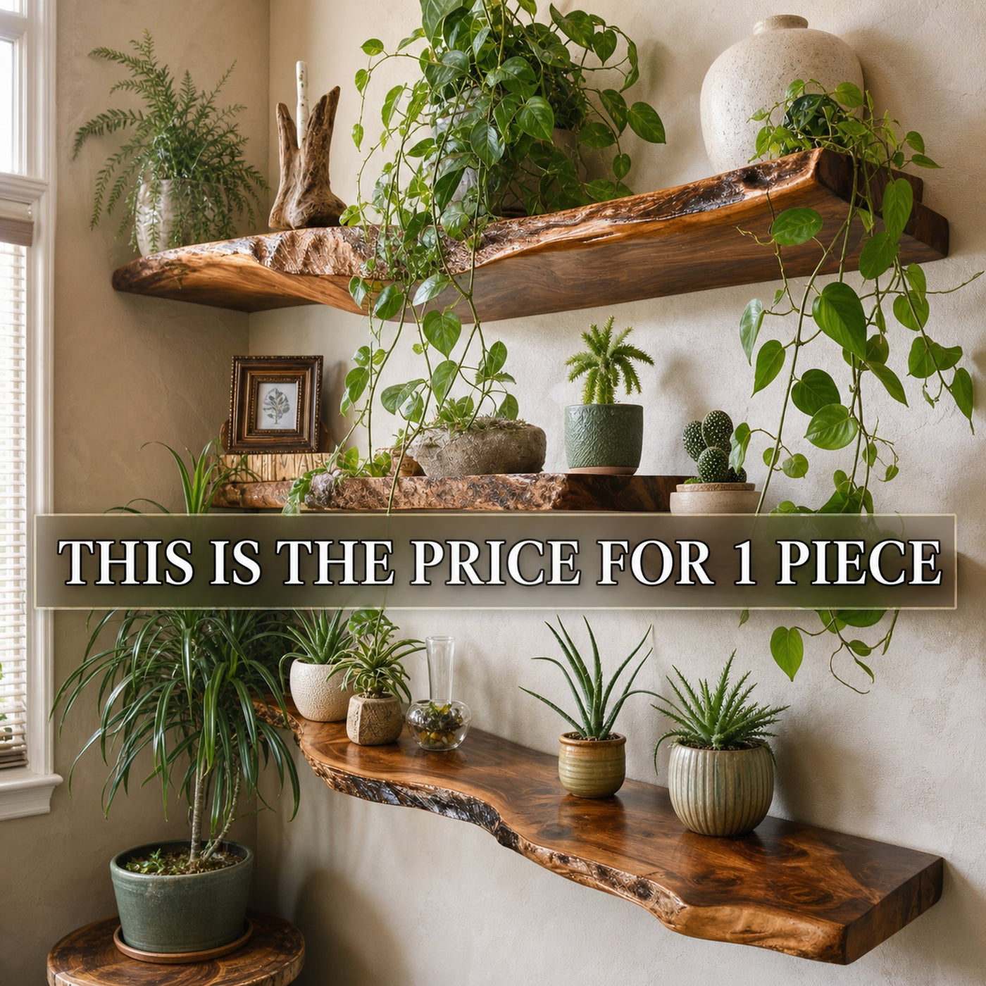 Rustic Floating Shelf Display Shelf - product view 6
