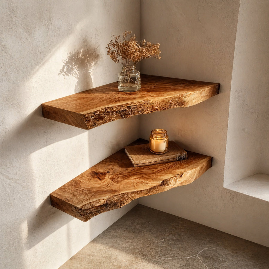 Rustic Floating Wall Shelf Hallway Or Bedroom