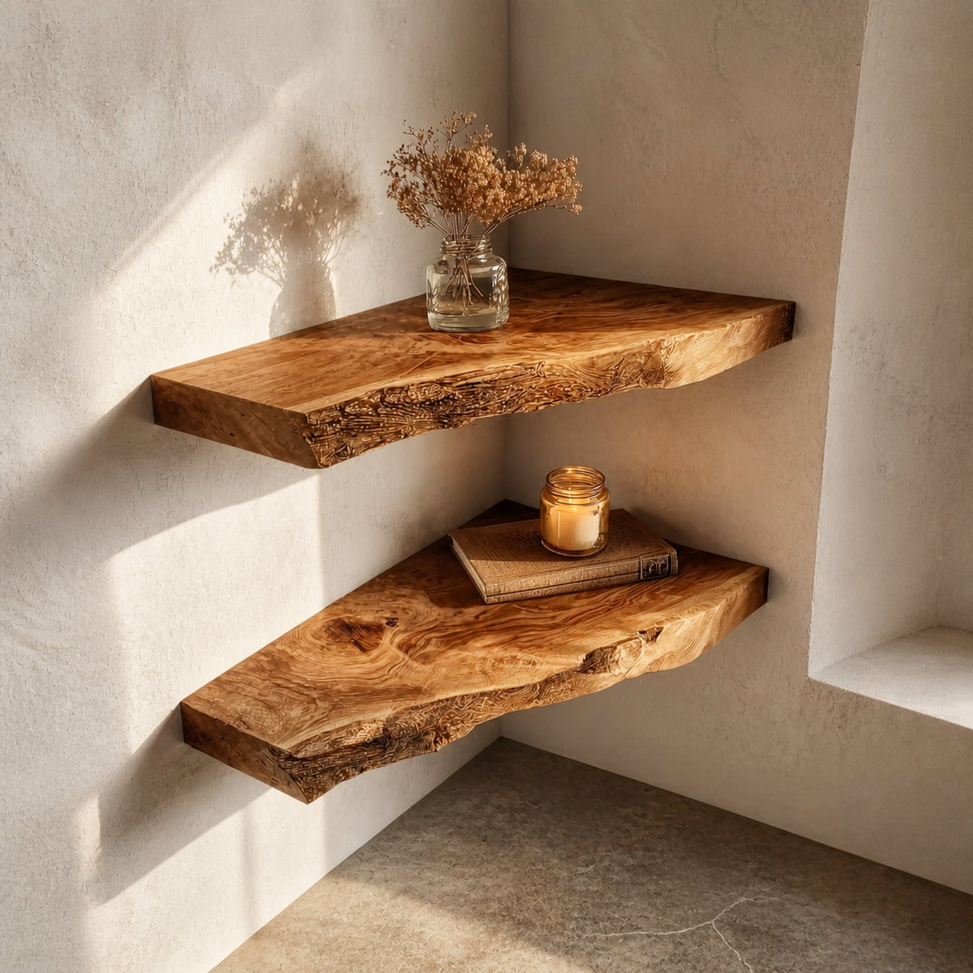 Rustic Floating Wall Shelf Hallway Or Bedroom