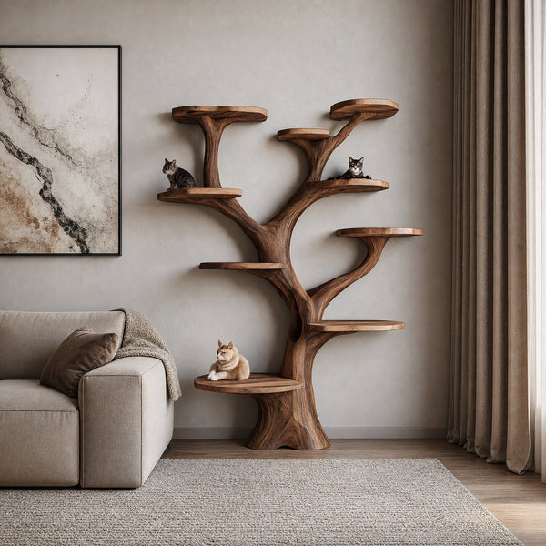 Rustic Handcrafted Cat Tree Furniture Contemporary Interiors