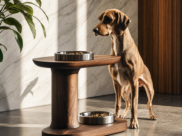 Rustic Handmade Dog Bowl Stand For Food And Water