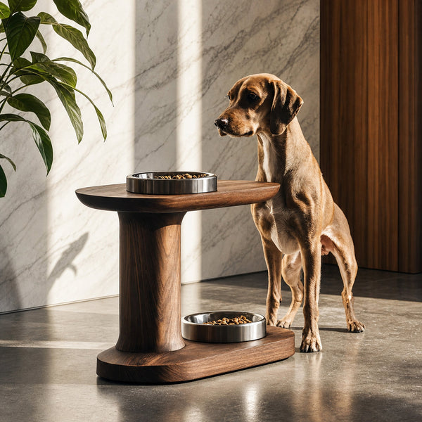 Rustic Handmade Dog Bowl Stand For Food And Water