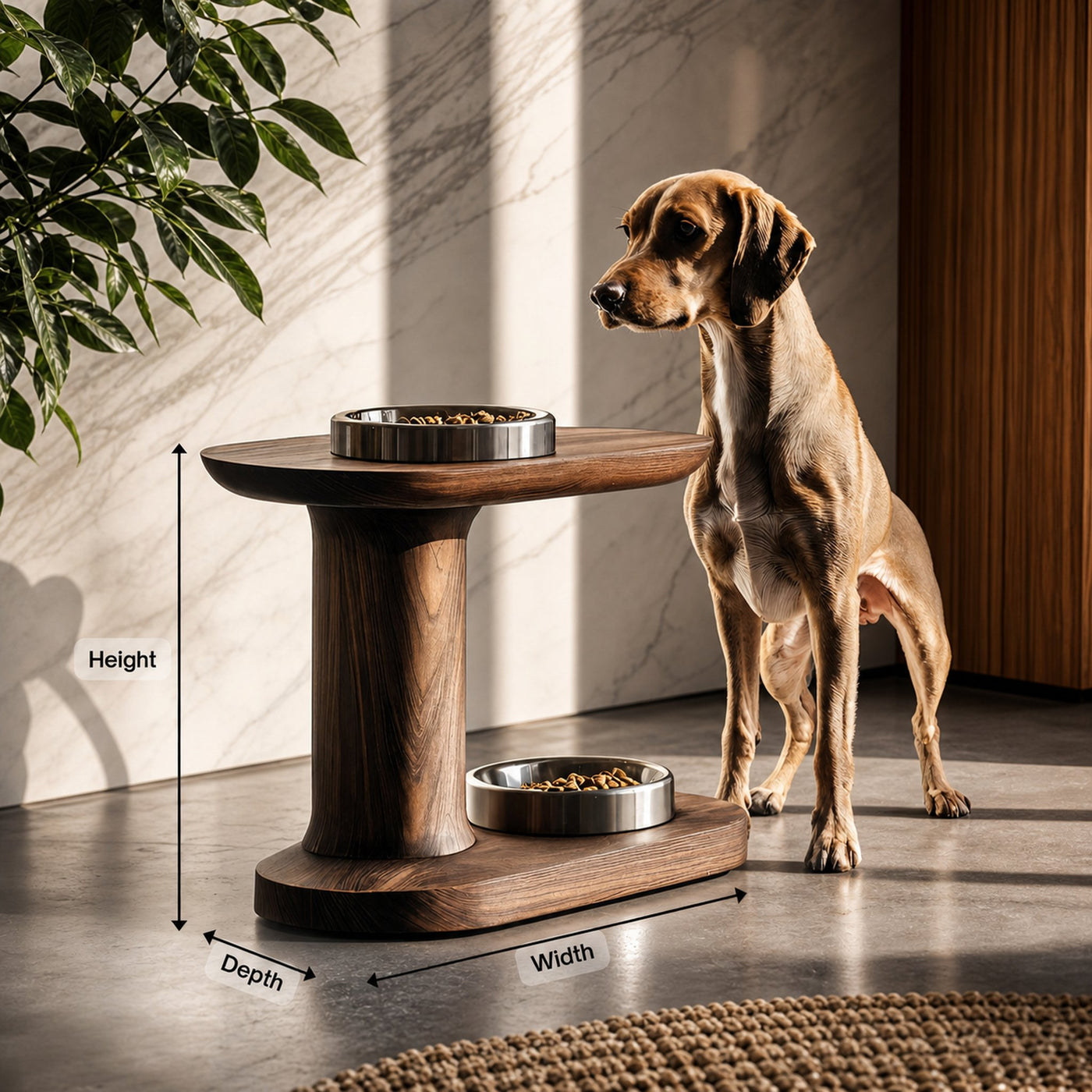 Rustic Handmade Dog Bowl Stand For Food And Water - product view 8