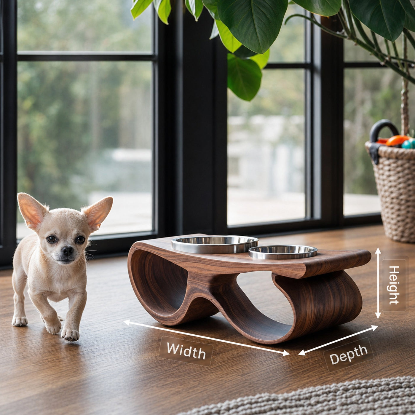 Rustic Handmade Pet Food Bowl Stand For Dogs - product view 8