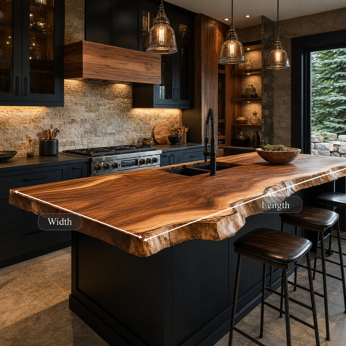 Rustic Industrial Luxury Kitchen Island Kitchen Or Home Bar - product view 6