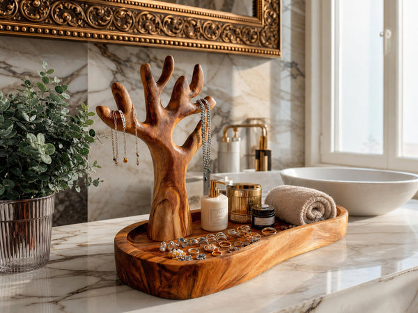Rustic Jewelry Holder For Bathroom Or Bedroom Decor