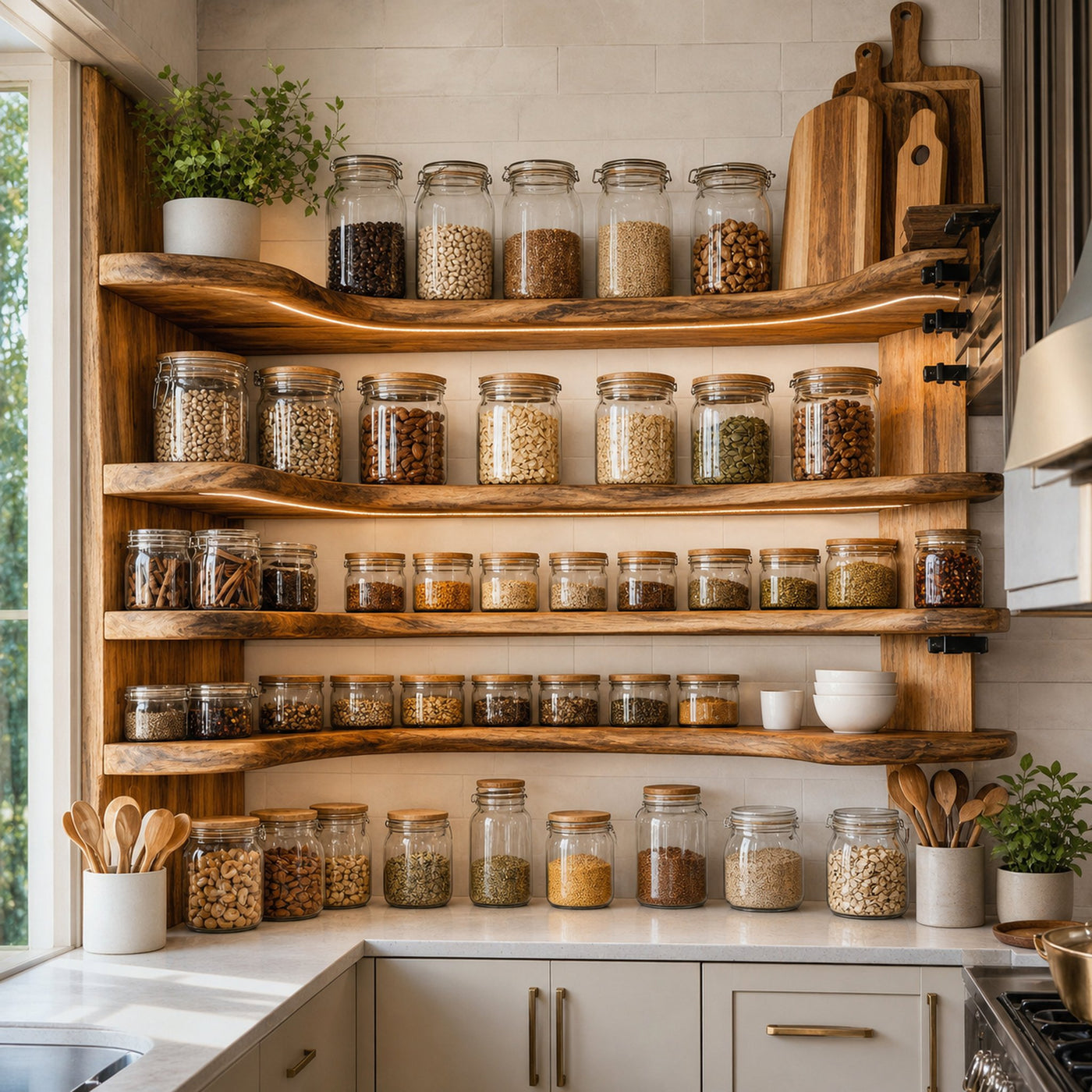 Rustic Kitchen Cabinet Spice Organizer For Furniture Decor