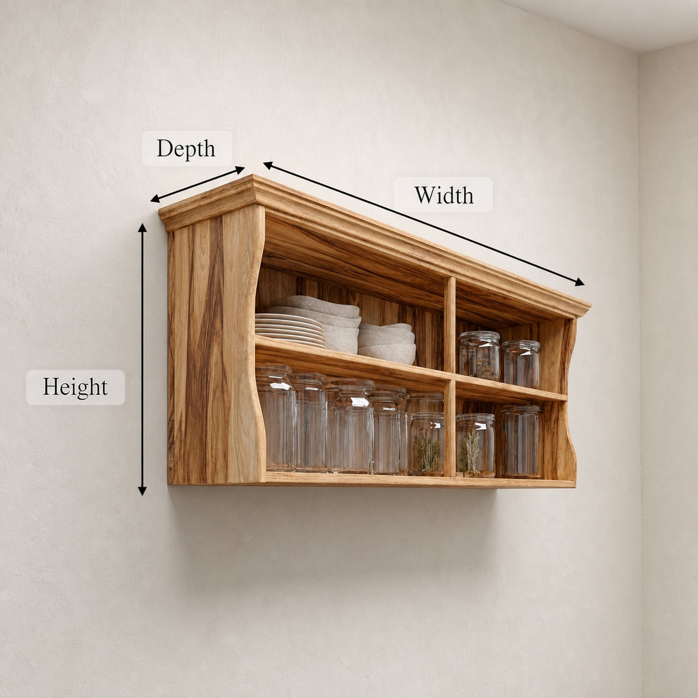 Rustic Kitchen Wall Cabinet For Cooking Or Storage Area - product view 6