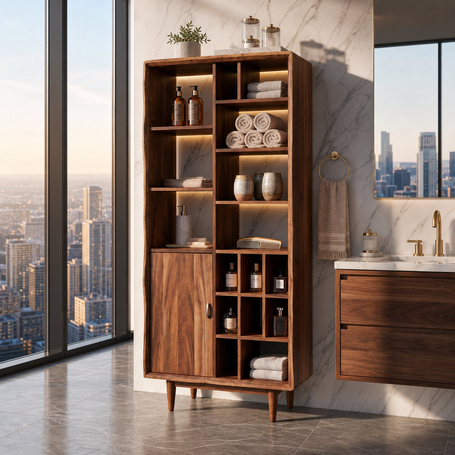Rustic Landscape Storage Cabinet Mountain Retreat