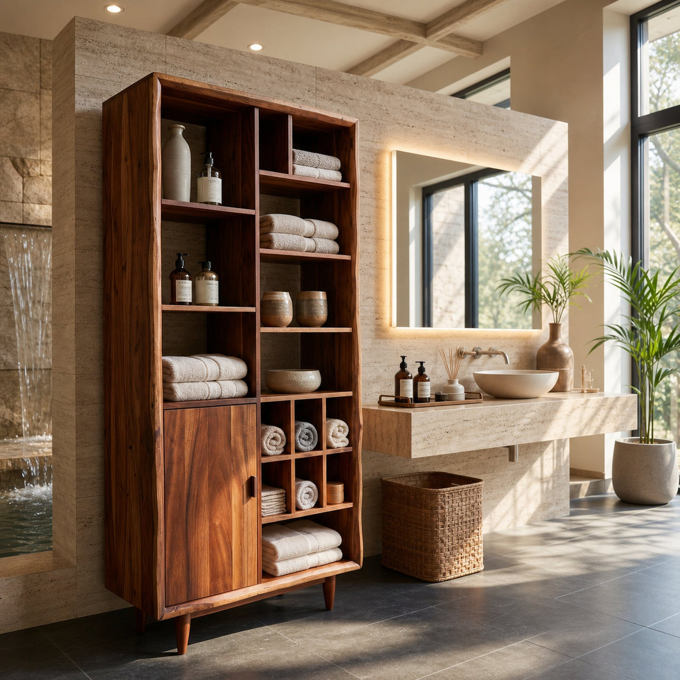 Rustic Landscape Storage Cabinet Mountain Retreat - product view 6