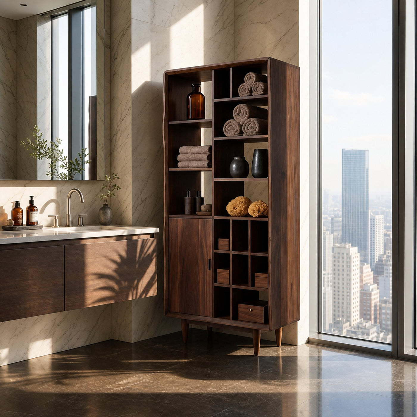 Rustic Landscape Storage Cabinet Mountain Retreat - product view 7