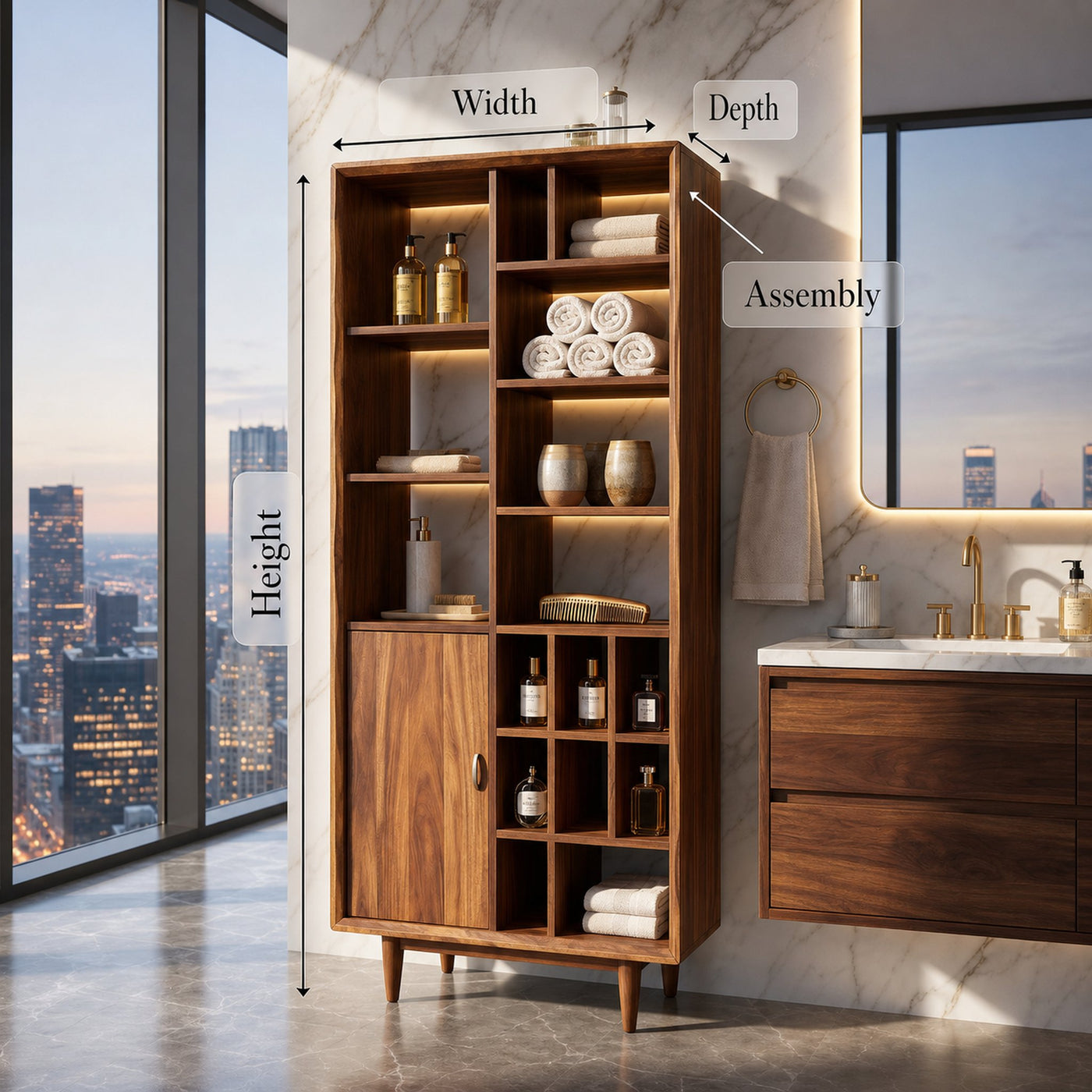 Rustic Landscape Storage Cabinet Mountain Retreat - product view 8