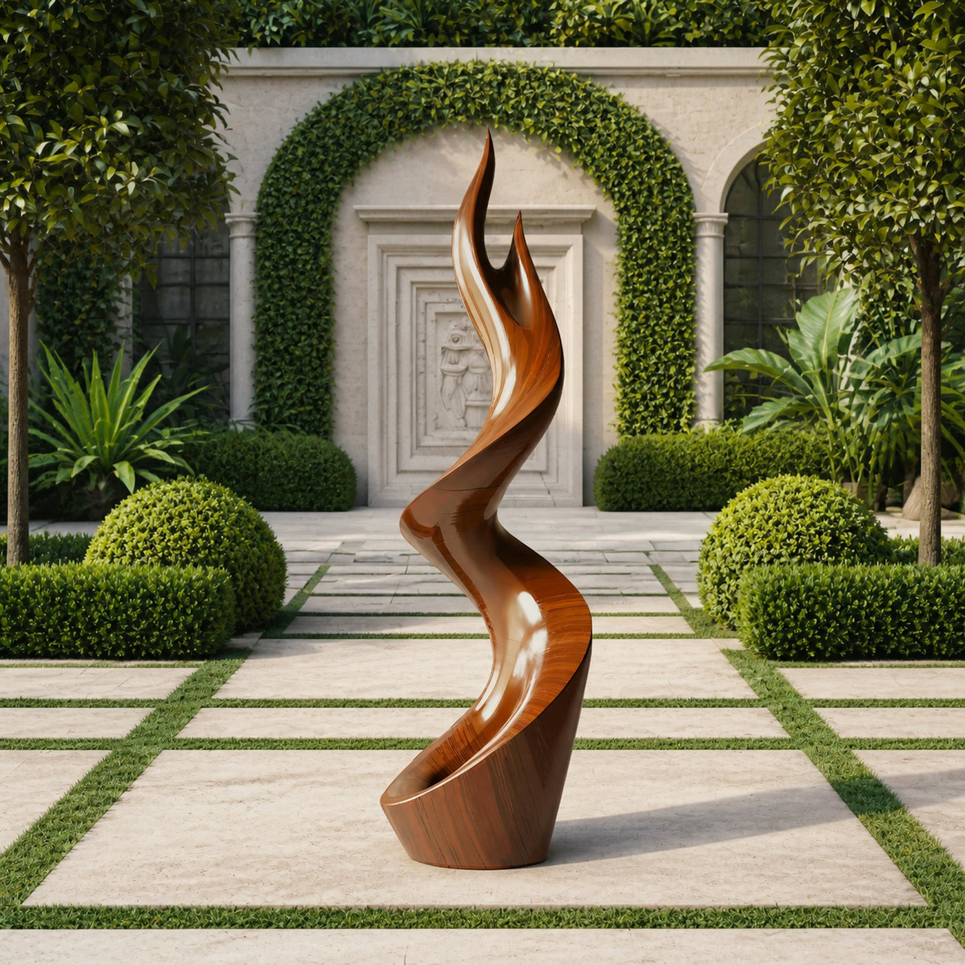 Rustic Large Twisted Spiral Floor Art For Outdoor Garden - product view 6